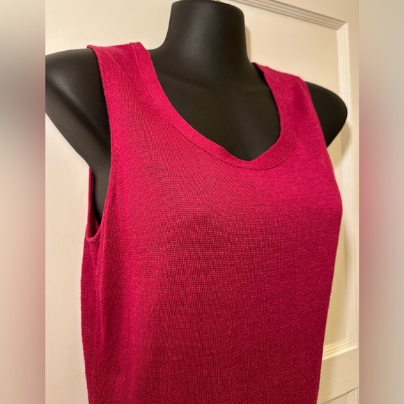 Lafayette 148 New York Linen Sleeveless Crewneck Tank - Picture 5 of 10